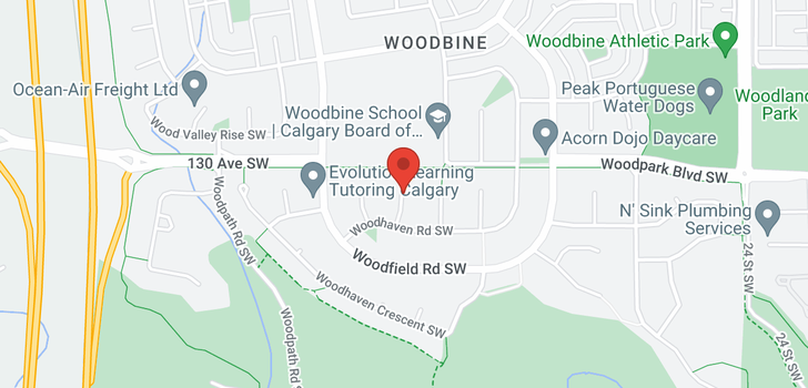 map of 244 WOODHAVEN PL SW